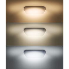 Solight Solight LED stropní světlo Plain, 3CCT, 24W, 1920lm, 3000K, 4000K, 6000K, čtvercové, 38cm WO791