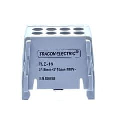 Tracon Electric Rozvodná odbočná svorka šedá 2×16mm2 / 2×16mm2