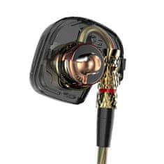 KZ ATE hybridní HiFi sluchátka do uší, černé