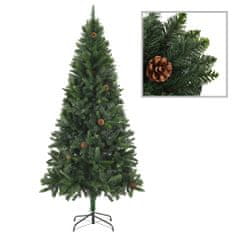 Vidaxl Umělý vánoční stromek se šiškami zelený 180 cm