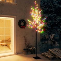 Greatstore Vánoční strom 220 LED barevné světlo třešňový květ 220 cm