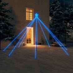 Greatstore Vánoční světelný strom dovnitř i ven 576 LED modré světlo 3,6 m