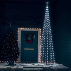 Greatstore Vánoční stromek kužel studený bílý 400 LED diod 100 x 360 cm