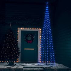 Greatstore Vánoční stromek kužel 400 modrých LED diod 100 x 360 cm