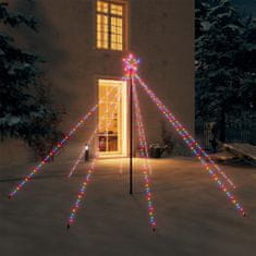 Greatstore Vánoční světelný strom dovnitř i ven 400 LED barevný 2,5 m
