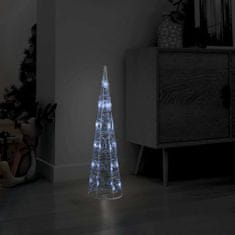 Greatstore Akrylový dekorativní LED kužel studené bílé světlo 60 cm