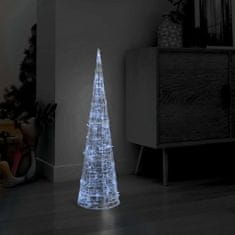 Greatstore Akrylový dekorativní LED kužel studené bílé světlo 90 cm