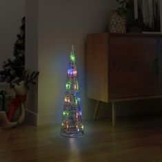 Greatstore Akrylový dekorativní světelný LED kužel barevný 60 cm