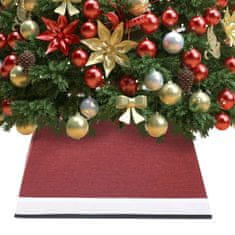Greatstore Podložka pod vánoční stromek červená a bílá 48 x 48 x 25 cm
