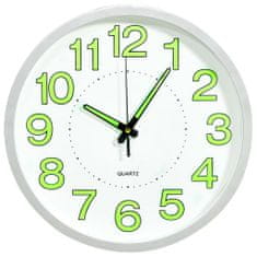 shumee Svítící nástěnné hodiny bílé 30 cm
