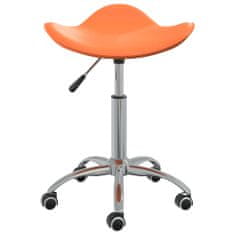 Greatstore Kosmetická stolička oranžová umělá kůže