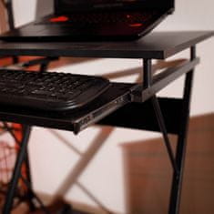 ATAN Pojízdný PC stůl/herní stůl s kolečky TARAK - černá