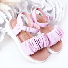 Dětské sandály na suchý zip Purple Aimy velikost 20