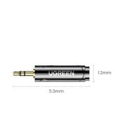 Ugreen AV168 adaptér 3.5mm - 6.35mm / 6.5mm, černý