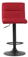 BHM Germany Barová židle Limerick, textil, černá / červená