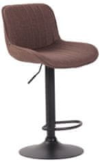BHM Germany Barová židle Lentini, textil, černá / hnědá