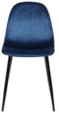 BHM Germany Jídelní židle Napier, samet, modrá