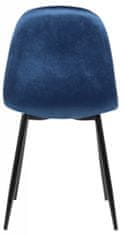 BHM Germany Jídelní židle Napier, samet, modrá