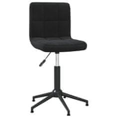 Greatstore Otočná kancelářská židle černá samet
