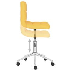 shumee Otočná kancelářská židle hořčicově žlutá textil