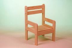 Kareš spol. s r.o. Dětská dřevěná židle 350 x 340 x 550 mm Tmavý dub