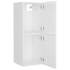shumee Koupelnová skříňka bílá vysoký lesk 30 x 30 x 80 cm dřevotříska