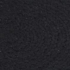 Greatstore Prostírání 6 ks černé 38 cm kulaté bavlna