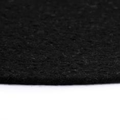 Vidaxl Prostírání 6 ks černé 38 cm kulaté bavlna