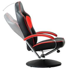 Greatstore Sportovní polohovací židle s podnožkou červená umělá kůže