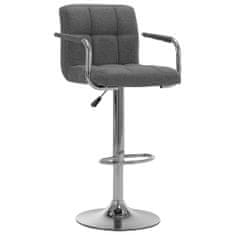 Greatstore Barové židle 2 ks světle šedé textil