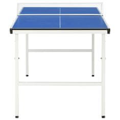 Greatstore Stůl na stolní tenis se síťkou 152 x 76 x 66 cm modrý