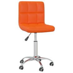 shumee Otočná kancelářská židle oranžová umělá kůže