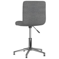 Greatstore Otočná kancelářská židle světle šedá textil
