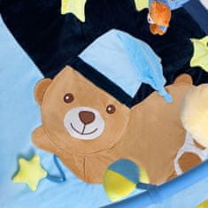 PLAYTO Hrací deka s melodií spací medvídek modrá