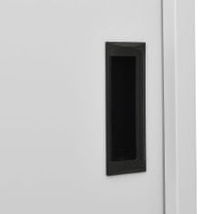 Greatstore Kancelářská skříň posuvné dveře světle šedá 90x40x180 cm ocel