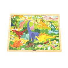 shumee Viga 44584 Puzzle na podložce 48 prvků - poznáváme dinosaury