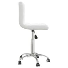 shumee Otočná kancelářská židle bílá umělá kůže