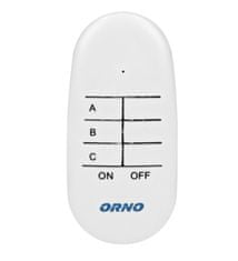 Orno Bezdrátová zásuvka ORNO OR-GB-439 s dálkovým ovládáním, 2+1, bílá