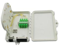 sapro Optický nástěnný box FTTH 4S, 4x adaptér (SC-simplex/LC-duplex), IP65