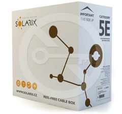 Solarix Instalační kabel Solarix licna CAT5E FTP PVC šedý 305m/box SXKL-5E-FTP-PVC-GY