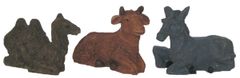 Betlémová zvířátka - kráva, osel, velbloud