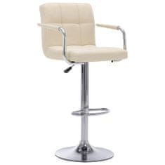 Vidaxl Barová židle krémová textil