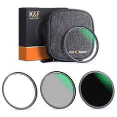 K&F Concept sada magnetických filtrů MCUV + CPL + ND100 - 82 mm (1657)