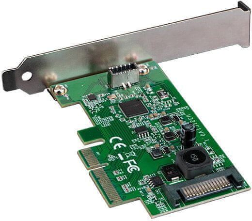 Akasa USB 3.2 HOST card, 20Gbps USB 3.2 Gen 2x2 Internal 20-pin Connector to PCIe Host Card