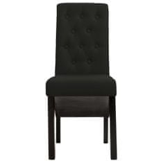Vidaxl Jídelní židle 4 ks černé textil