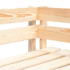 Greatstore Rohová zahradní lavice z palet dřevo