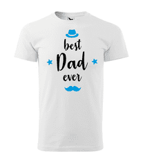Fenomeno Pánské tričko Best dad gentleman - bílé Velikost: S