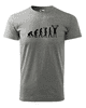 Pánské tričko - Evoluce posilování - šedé Velikost: S