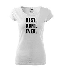 Fenomeno Dámské tričko Best aunt ever - bílé Velikost: L