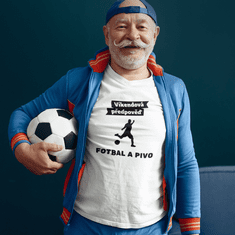 Fenomeno Pánské tričko - Víkendová předpověď fotbal a pivo - bílé Velikost: S